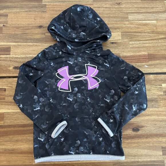 Under Armour Hoodie Youth Girl YOUTH SMALL Coldgear Loose Active Sporty School - Picture 2 of 9